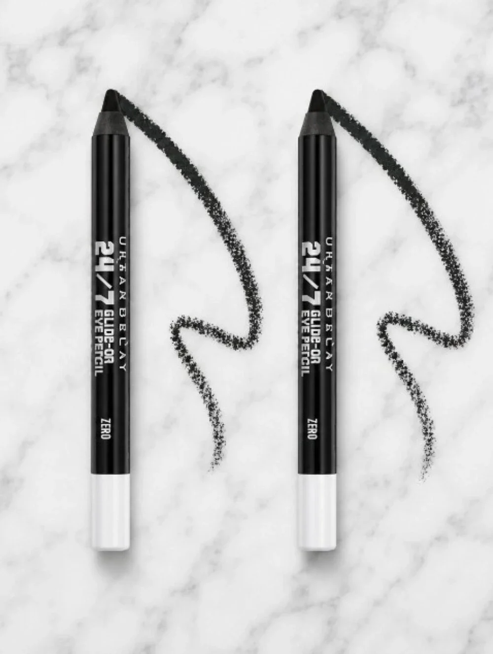 MORE THAN FULL SIZE! 2 x Urban Decay ZERO 24/7 Glide On Eye Pencil .03oz each